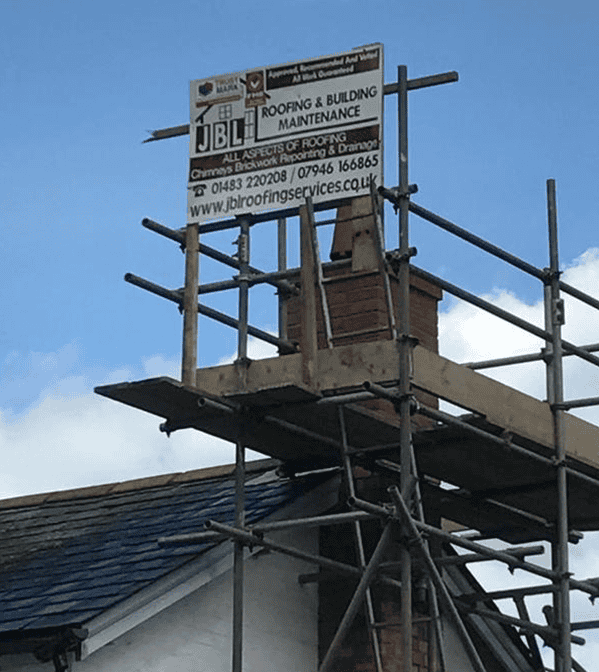 Phot showing a chimney stack removal in Cranleigh&nbsp; by JBL Chimney Services